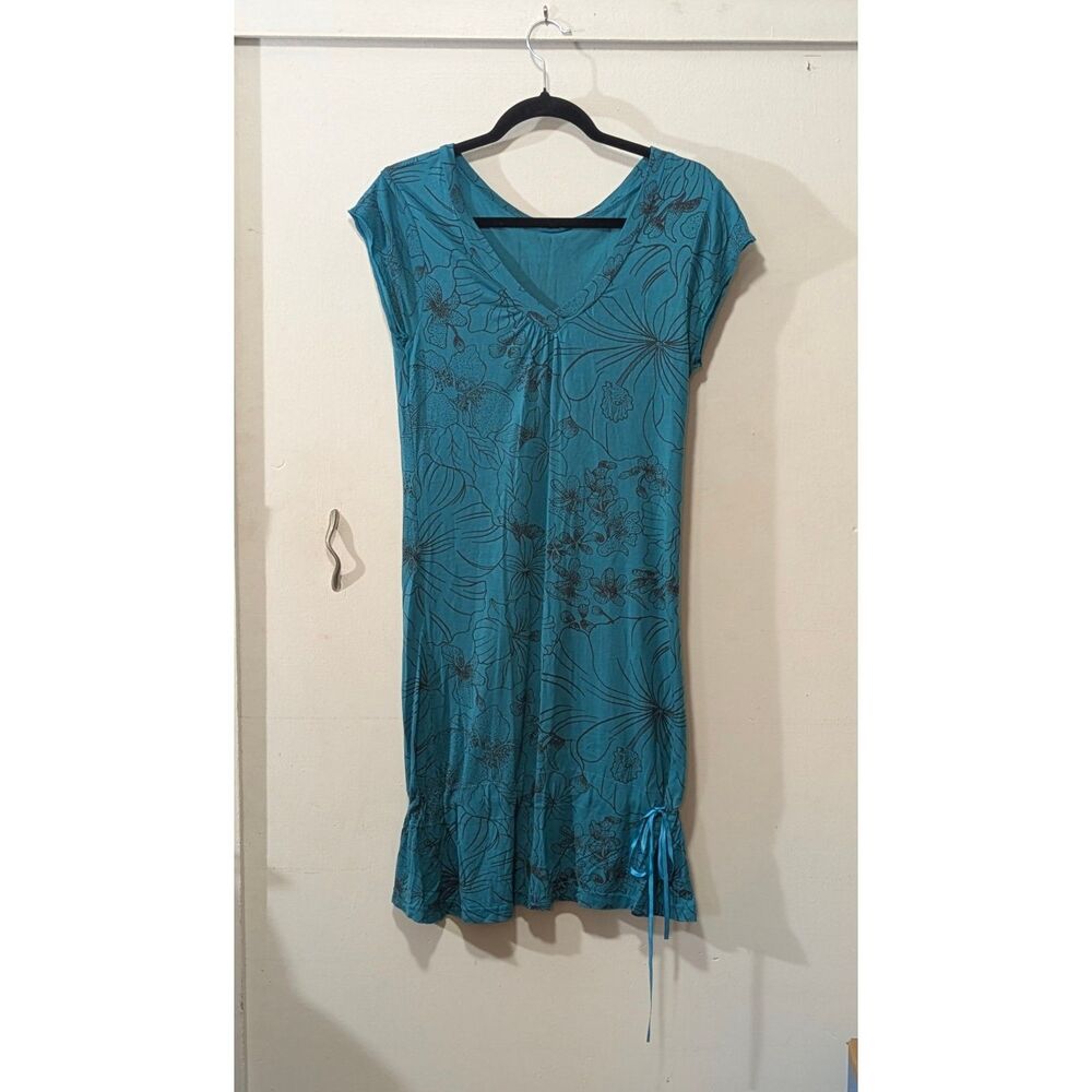 T-shirt Skirt Teal Dress - Yak N Yeti Los Angeles  sz. xs